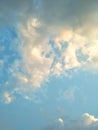 Blank space of white clouds and blue sky background.